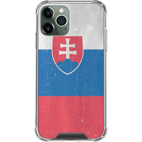 Slovakia Flag Distressed iPhone 12 Pro Clear Case