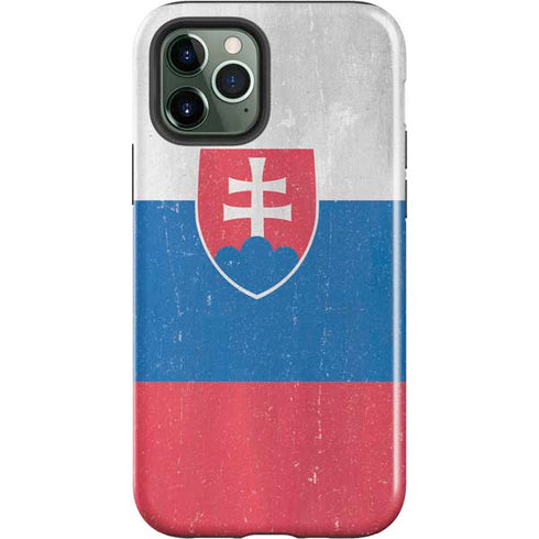 Slovakia Flag Distressed iPhone 12 Pro Impact Case