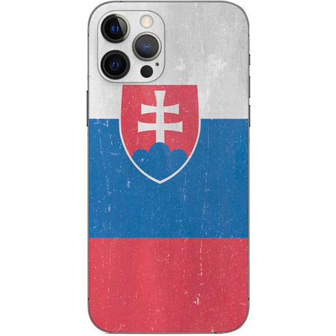 Slovakia Flag Distressed iPhone 12 Pro Skin