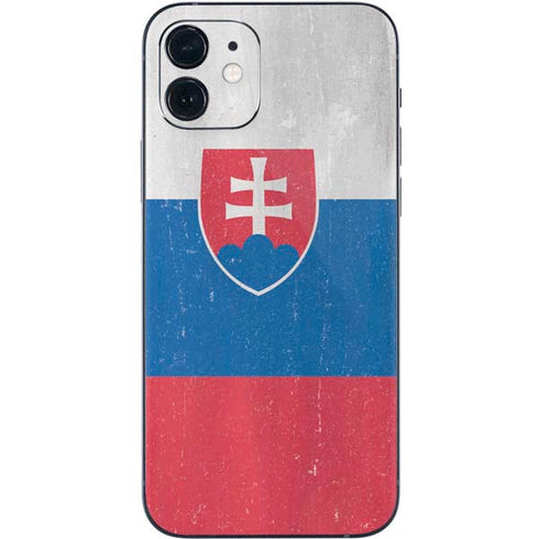 Slovakia Flag Distressed iPhone 12 Skin