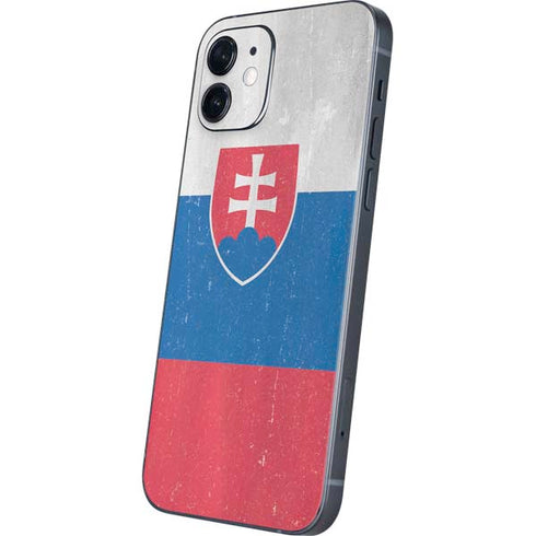 Slovakia Flag Distressed iPhone 12 Skin