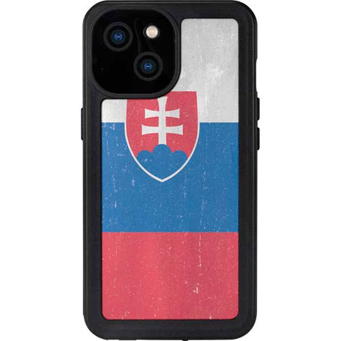 Slovakia Flag Distressed iPhone 13 Mini Waterproof Case