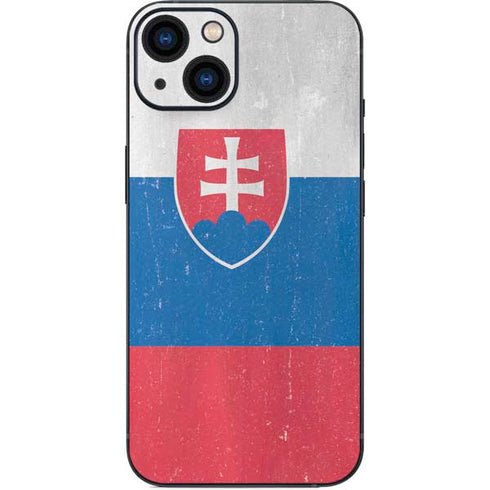 Slovakia Flag Distressed iPhone 14 Plus Skin