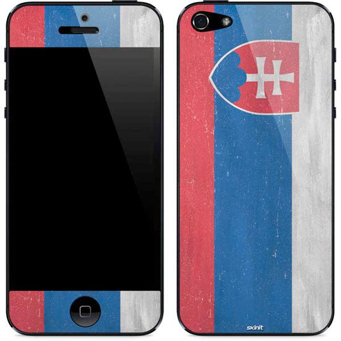 Slovakia Flag Distressed iPhone 5/5s/5SE Skin