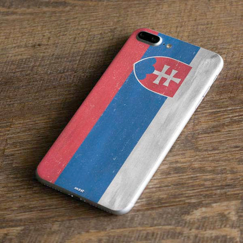 Slovakia Flag Distressed iPhone 7 Plus Skin
