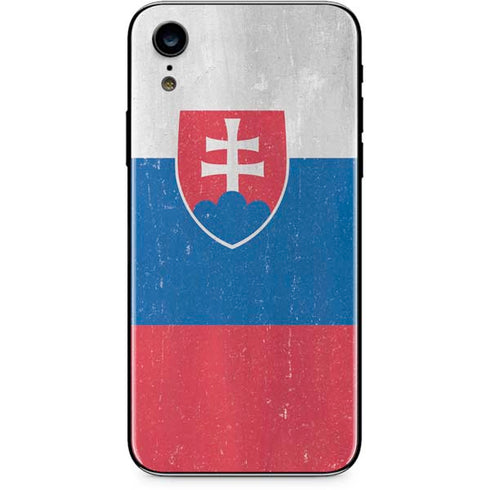 Slovakia Flag Distressed iPhone XR Skin