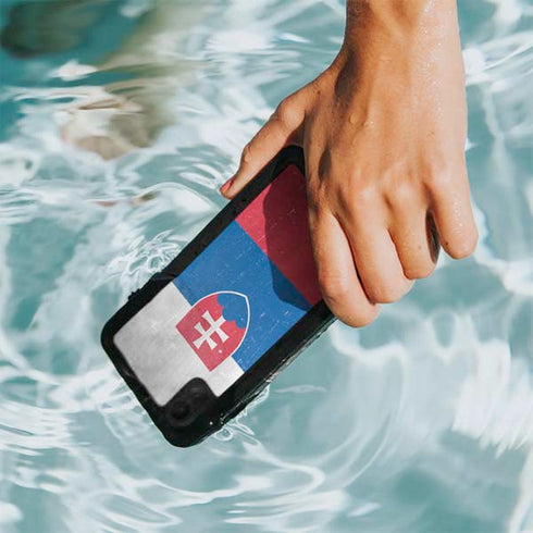 Slovakia Flag Distressed iPhone XR Waterproof Case