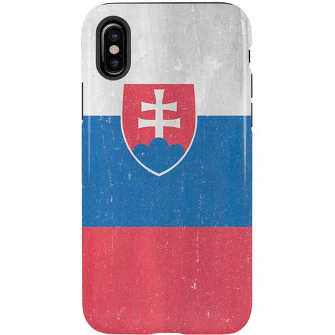 Slovakia Flag Distressed iPhone XS Pro Case