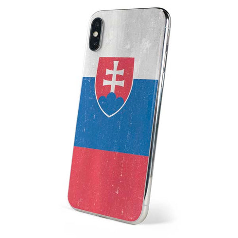Slovakia Flag Distressed iPhone XS Skin