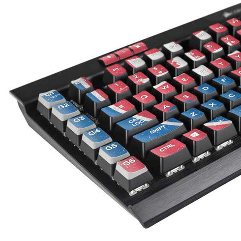 Slovakia Flag Distressed K95 RGB PLATINUM Mechanical Gaming Keyboard Skin