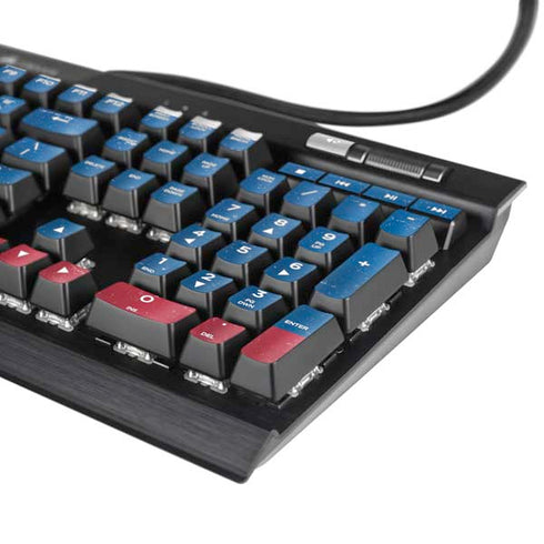 Slovakia Flag Distressed K95 RGB PLATINUM Mechanical Gaming Keyboard Skin