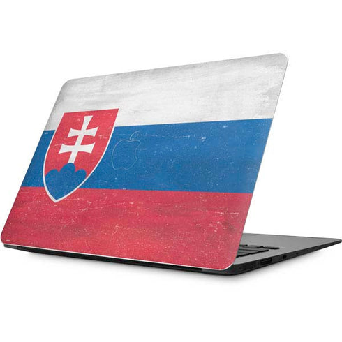 Slovakia Flag Distressed Apple MacBook Skin