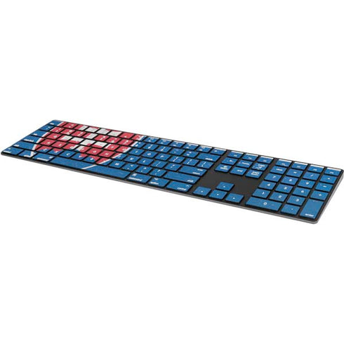 Slovakia Flag Distressed Magic Keyboard with Numeric Keypad Skin