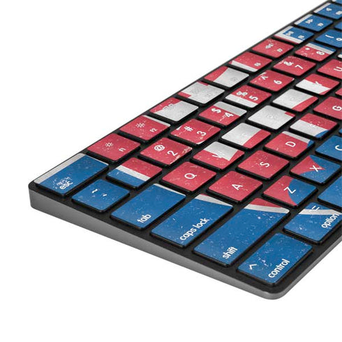 Slovakia Flag Distressed Magic Keyboard with Numeric Keypad Skin