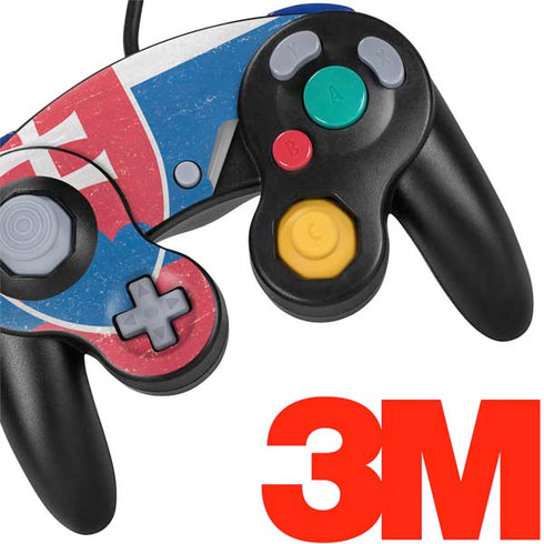 Slovakia Flag Distressed Nintendo GameCube Controller Skin