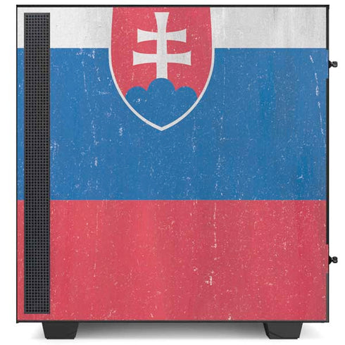 Slovakia Flag Distressed NZXT H510 Compact ATX Mid-Tower Case Skin
