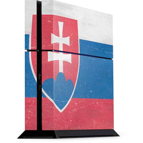 Slovakia Flag Distressed PS4 Console Skin