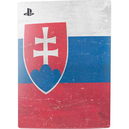 Slovakia Flag Distressed PS5 Digital Edition Console Skin