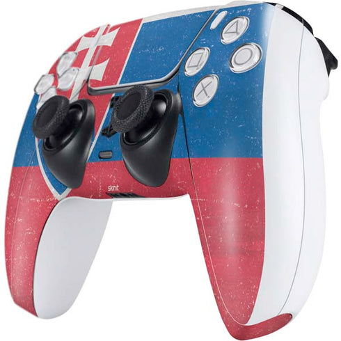 Slovakia Flag Distressed PS5 Controller Skin