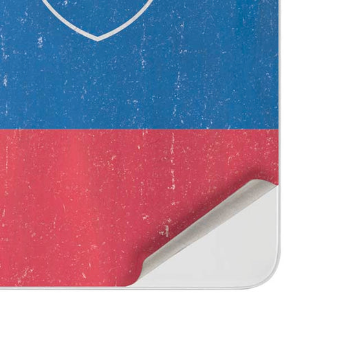 Slovakia Flag Distressed Surface Duo Skin
