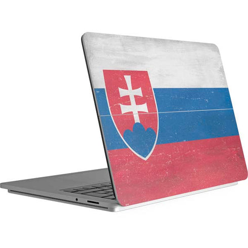 Slovakia Flag Distressed Surface Laptop Studio Skin