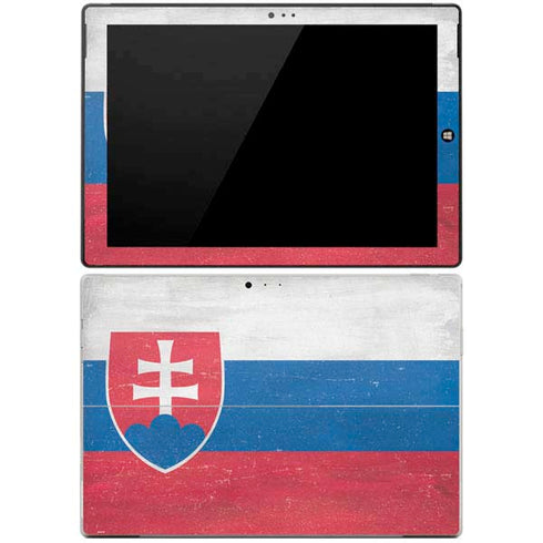 Slovakia Flag Distressed Surface Pro 3 Skin