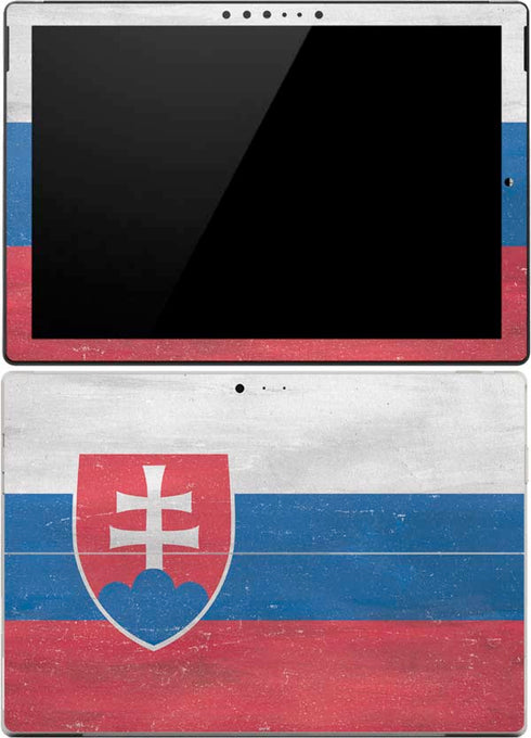 Slovakia Flag Distressed Surface Pro 4 Skin