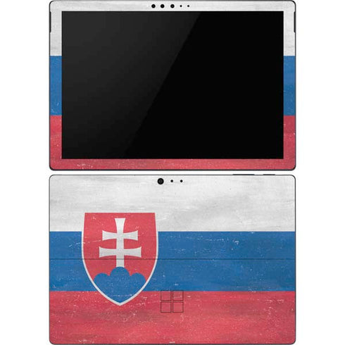 Slovakia Flag Distressed Surface Pro 6 Skin
