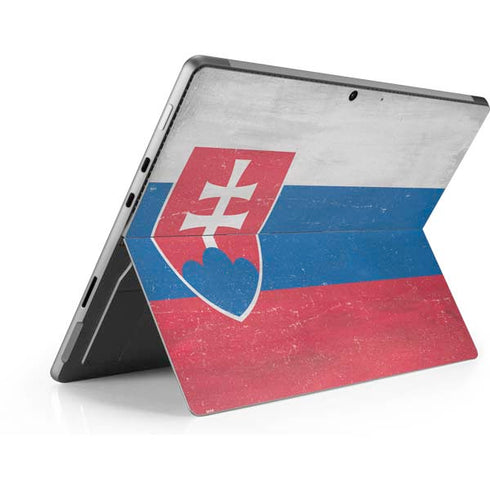 Slovakia Flag Distressed Surface Pro 8 Skin
