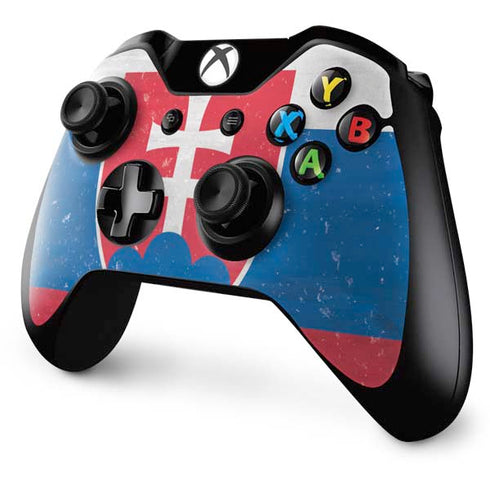 Slovakia Flag Distressed Xbox One Controller Skin