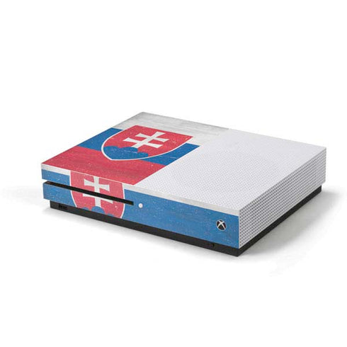 Slovakia Flag Distressed Xbox One S Console Skin
