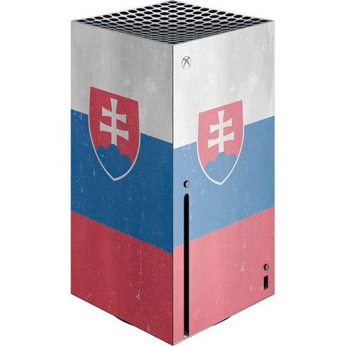 Slovakia Flag Distressed Xbox Series X Console Skin
