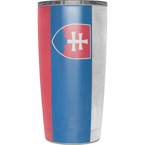Slovakia Flag Distressed Yeti 20oz Tumbler Skin