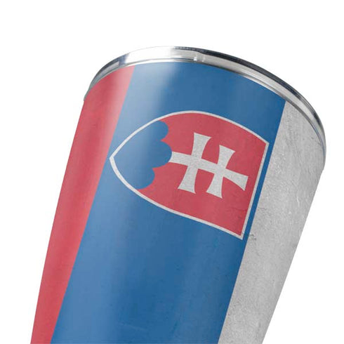 Slovakia Flag Distressed Yeti 20oz Tumbler Skin
