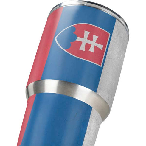 Slovakia Flag Distressed Yeti 30oz Rambler Tumbler Skin
