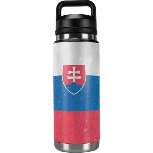 Slovakia Flag Distressed YETI Rambler 26oz Bottle Skin