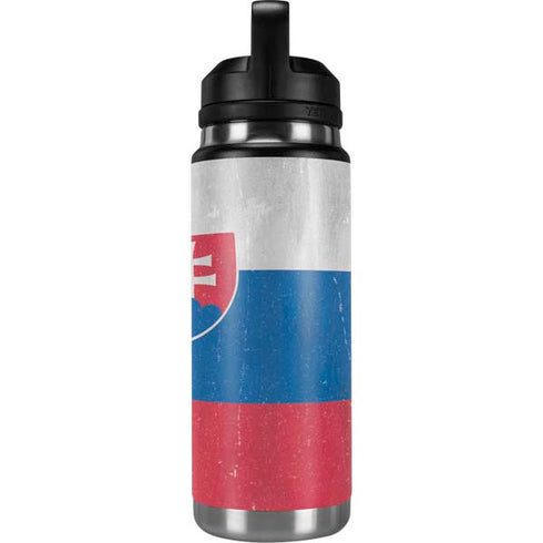 Slovakia Flag Distressed YETI Rambler 26oz Bottle Skin