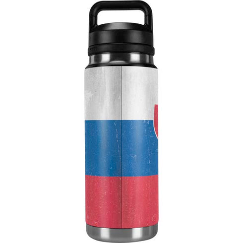 Slovakia Flag Distressed YETI Rambler 26oz Bottle Skin