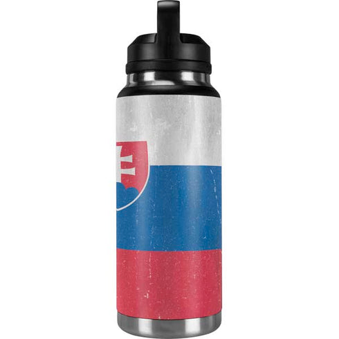 Slovakia Flag Distressed YETI Rambler 36oz Bottle Skin