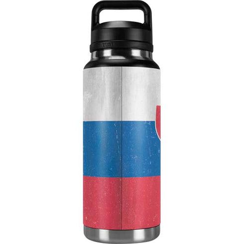 Slovakia Flag Distressed YETI Rambler 36oz Bottle Skin