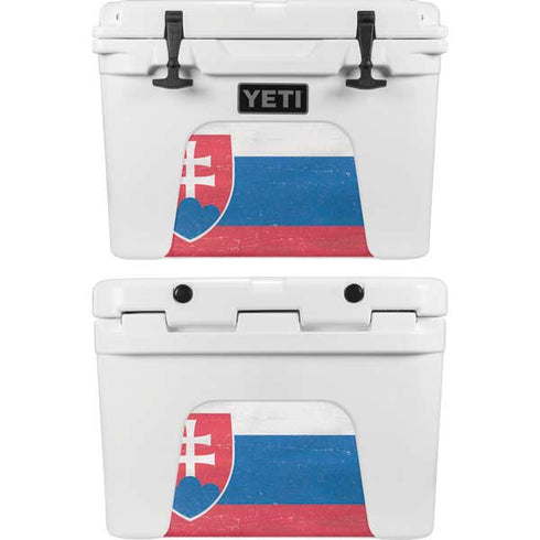 Slovakia Flag Distressed YETI Tundra 35 Hard Cooler Skin