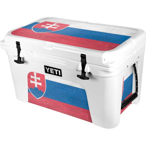 Slovakia Flag Distressed YETI Tundra 45 Hard Cooler Skin
