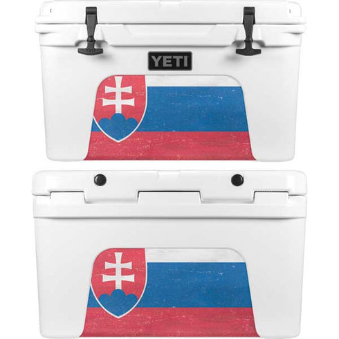 Slovakia Flag Distressed YETI Tundra 45 Hard Cooler Skin