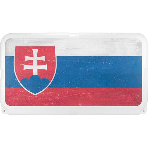 Slovakia Flag Distressed YETI Tundra 65 Hard Cooler Skin