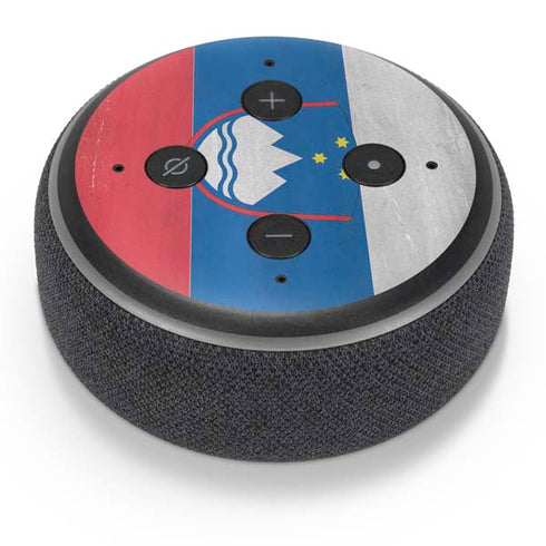 Slovenia Flag Distressed Amazon Echo Dot Skin
