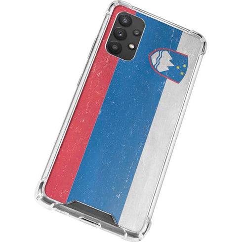 Slovenia Flag Distressed Galaxy A32 5G Clear Case