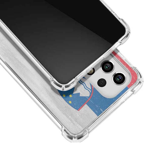 Slovenia Flag Distressed Galaxy A33 5G Clear Case