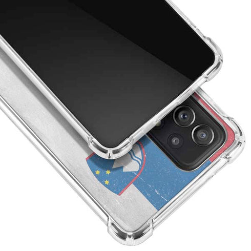 Slovenia Flag Distressed Galaxy A52 5G Clear Case