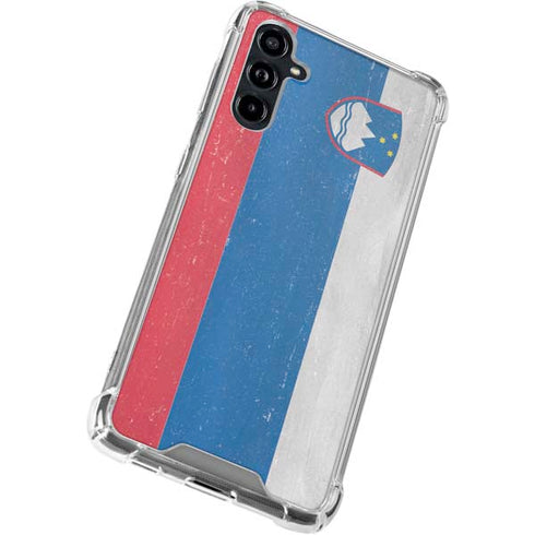 Slovenia Flag Distressed Galaxy A54 5G Clear Case