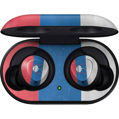 Slovenia Flag Distressed Galaxy Buds Skin